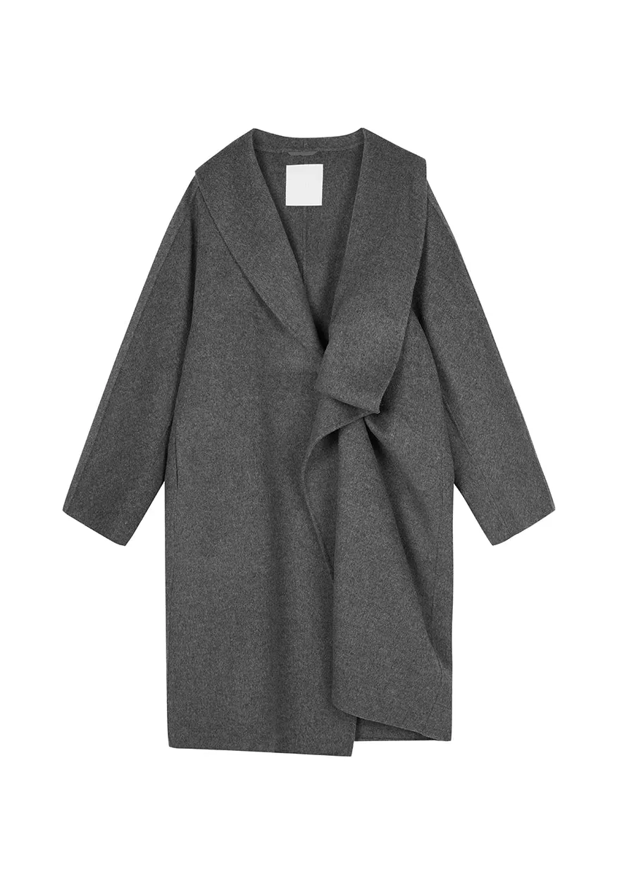 Coat / JNBY Pleated Wool Coat