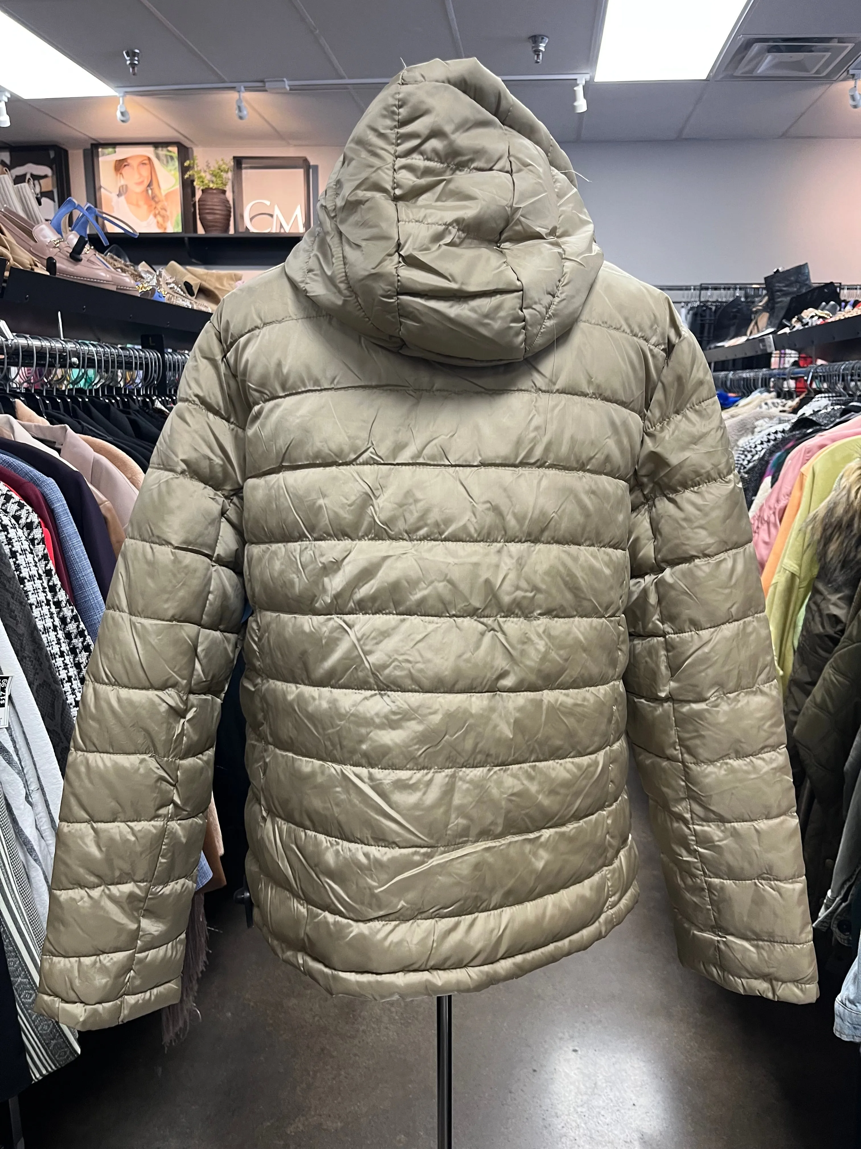 Coat Puffer & Quilted By Clothes Mentor In Tan, Size: L