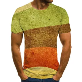 Colored wave texture tshirt 3D tshirt special texture man different art costume Cool