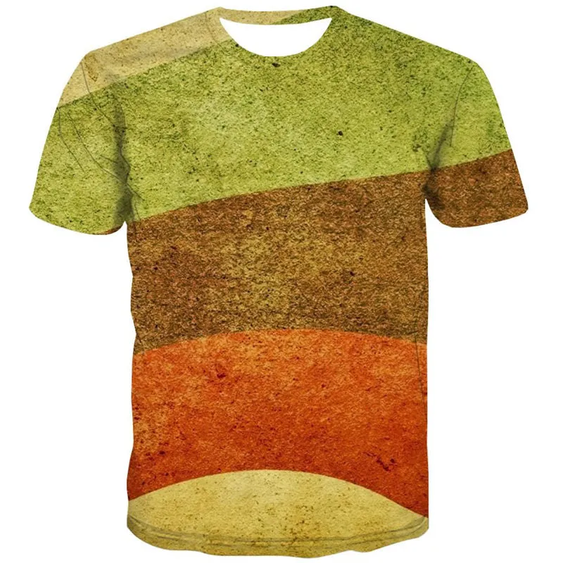 Colored wave texture tshirt 3D tshirt special texture man different art costume Cool