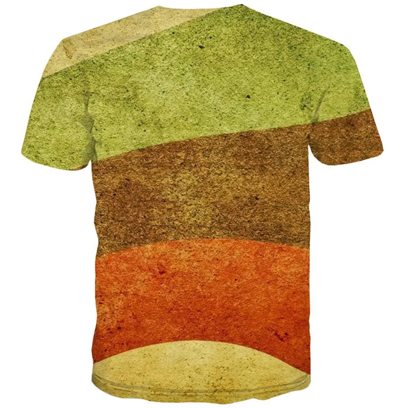 Colored wave texture tshirt 3D tshirt special texture man different art costume Cool