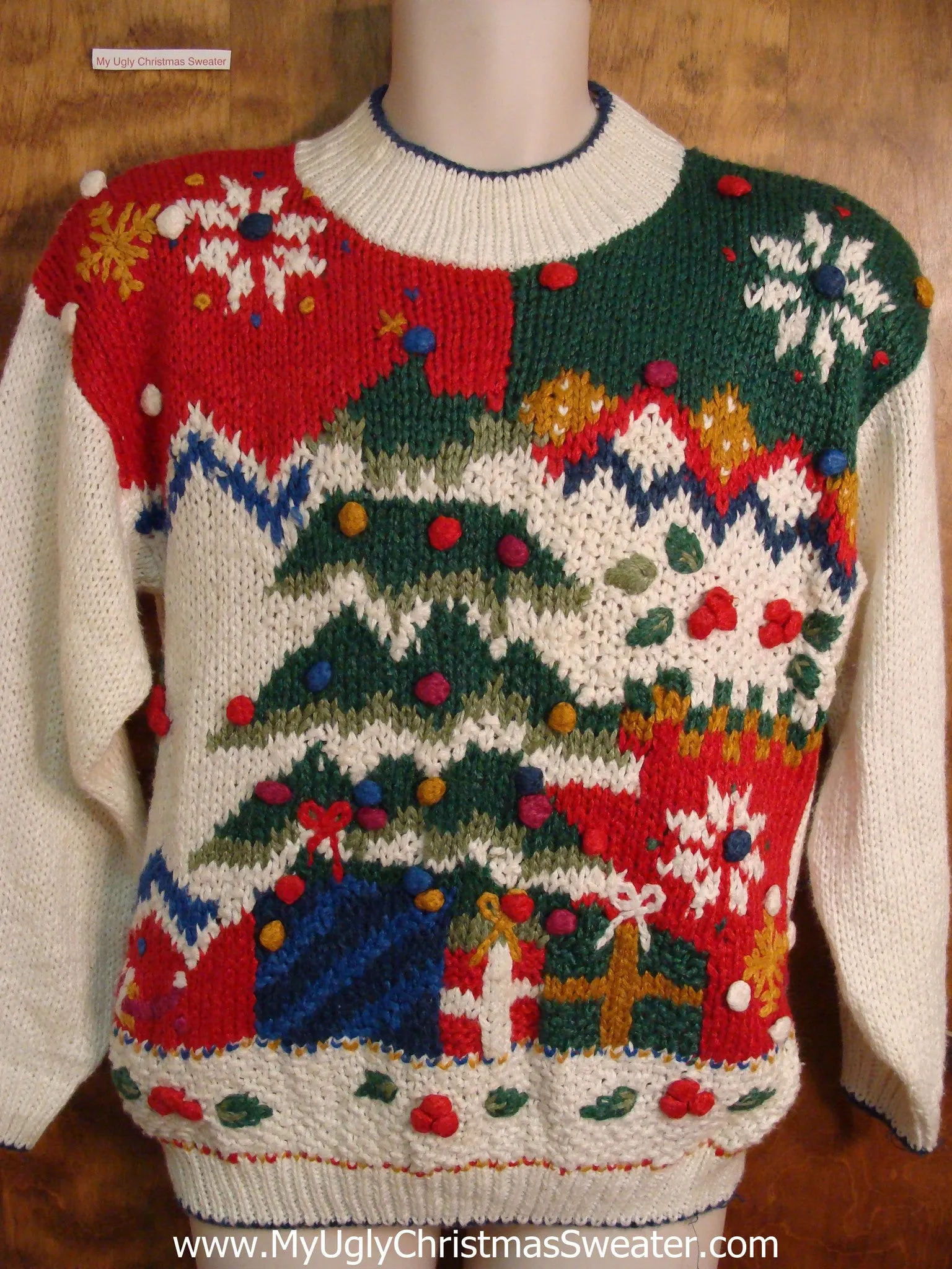 Colorful 80s Ugly Christmas Sweater