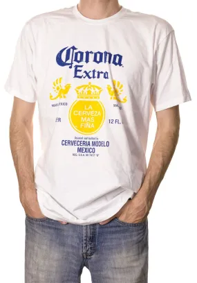 Corona Extra Distressed Bottle Label T-Shirt