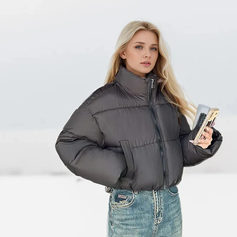 Cropped Quilted Puffer Jacket