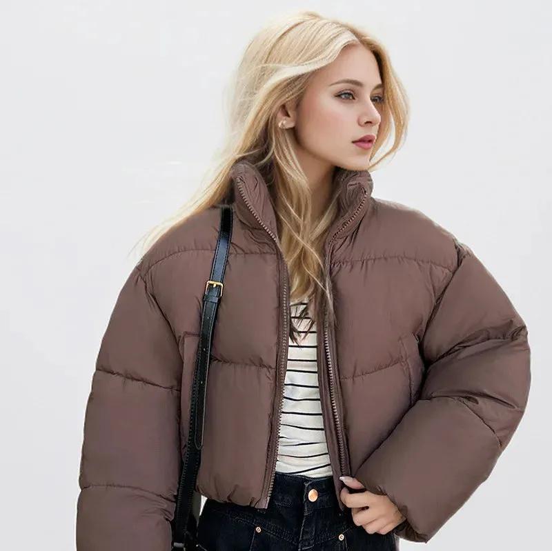 Cropped Quilted Puffer Jacket