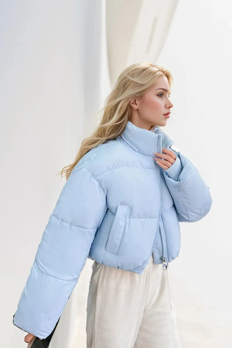 Cropped Quilted Puffer Jacket