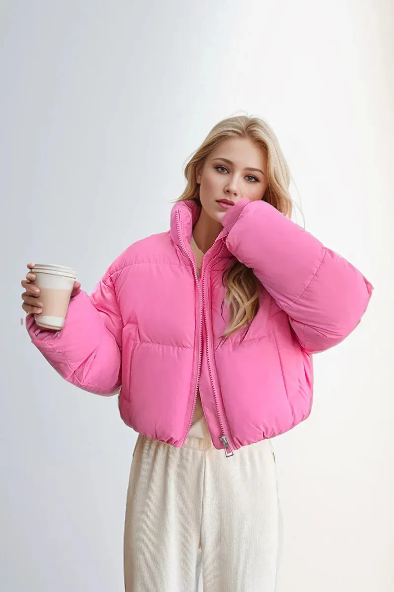 Cropped Quilted Puffer Jacket