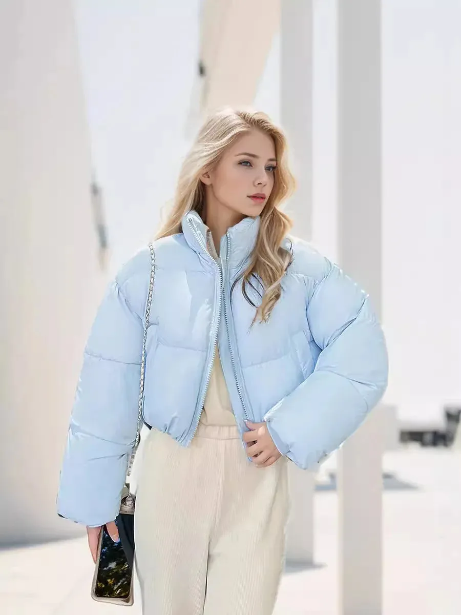 Cropped Quilted Puffer Jacket