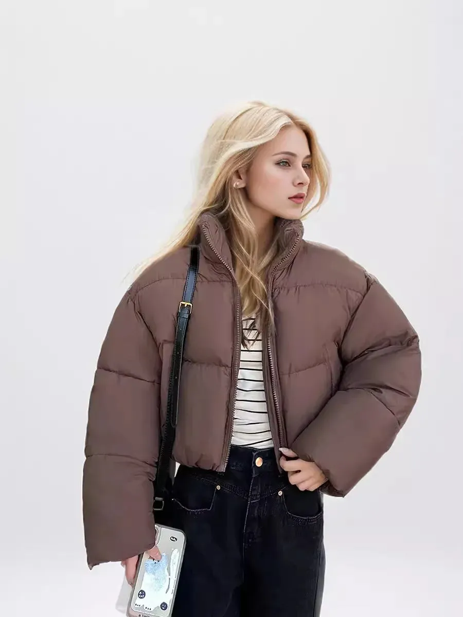 Cropped Quilted Puffer Jacket