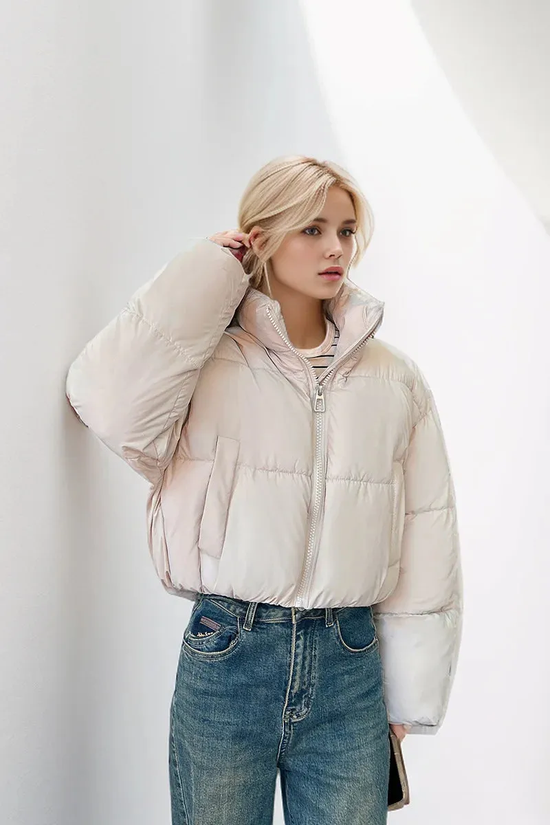 Cropped Quilted Puffer Jacket