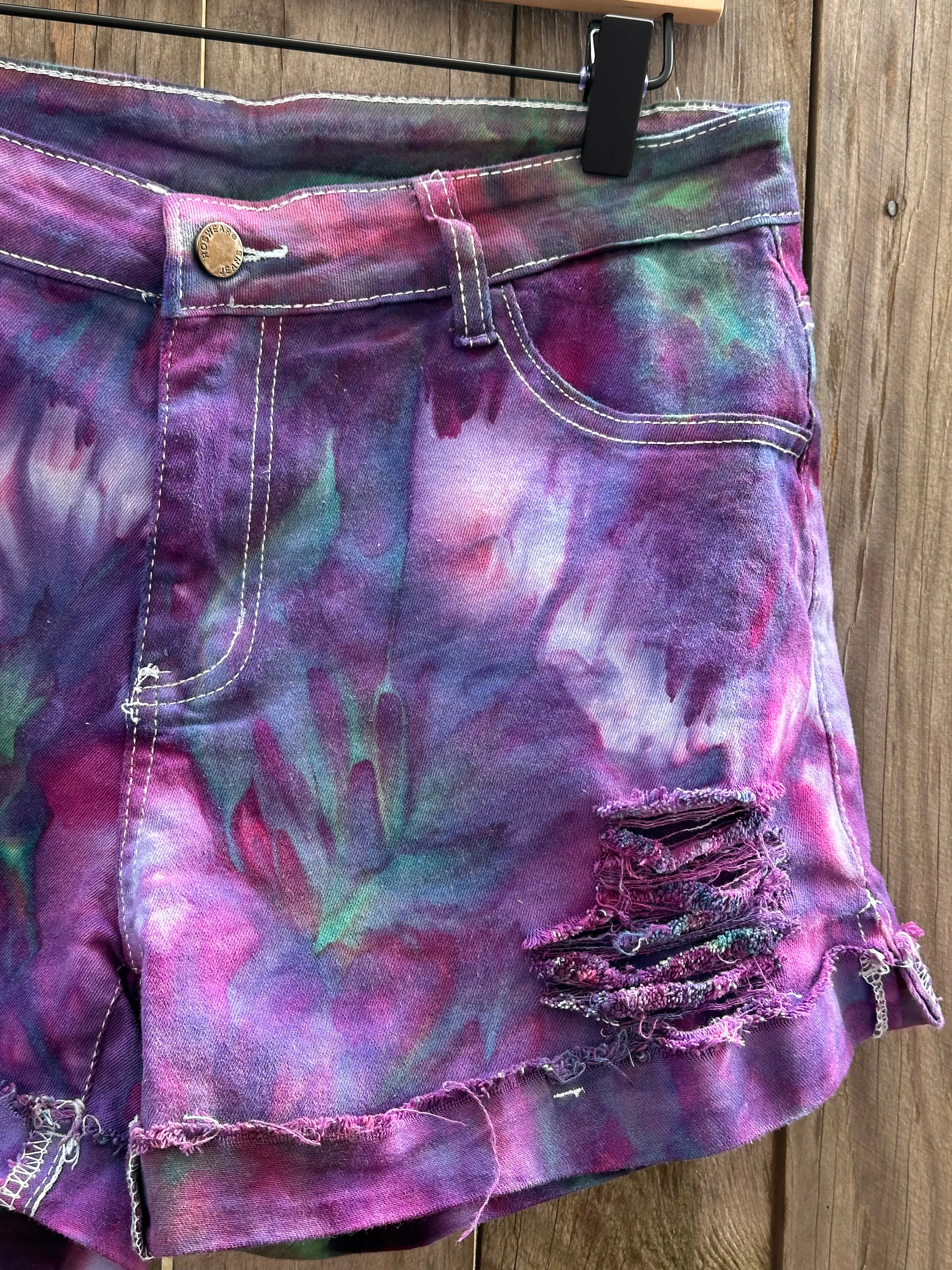 Custom Geode Maxi Skirt and Ice Dyed Shorts for Alyssa