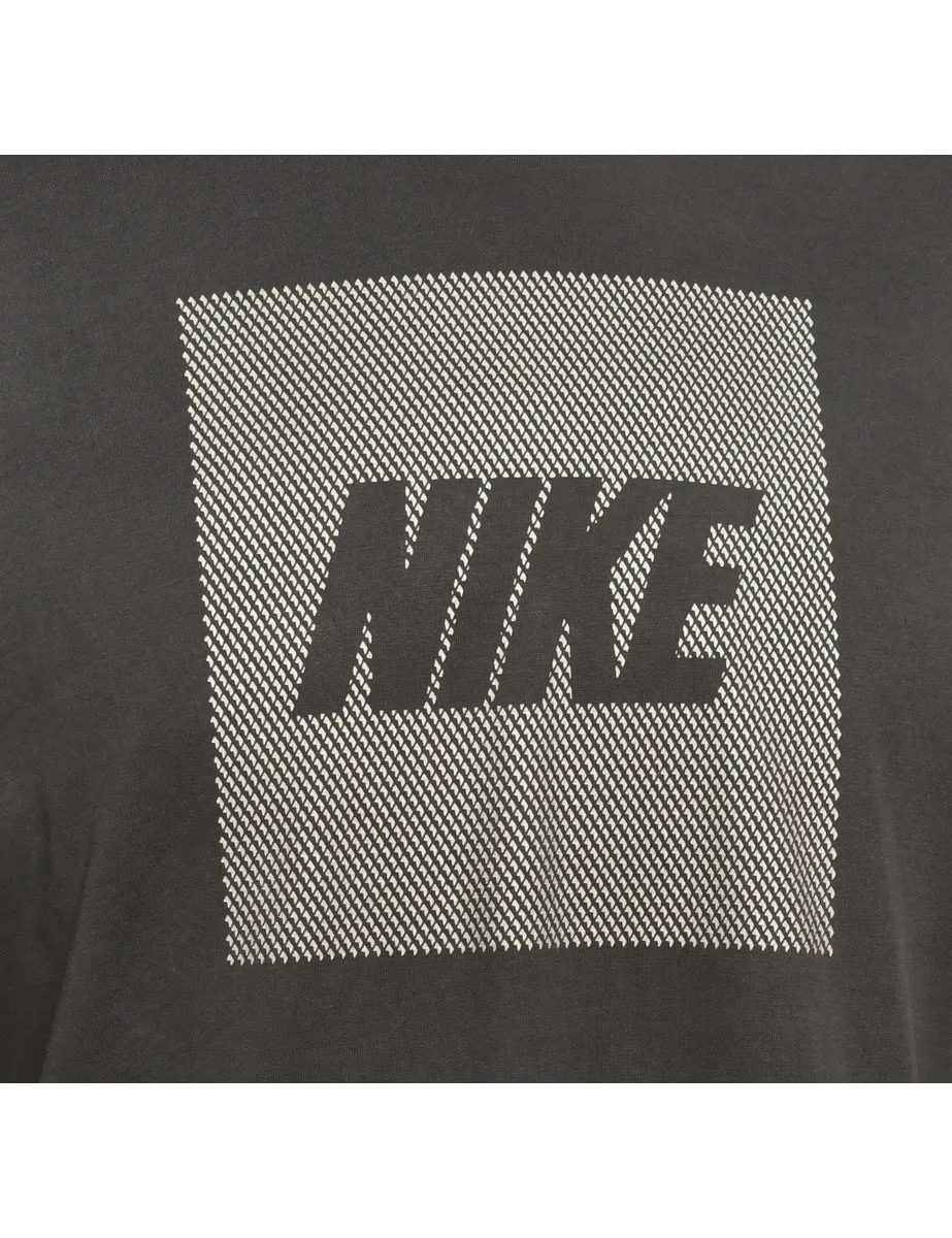 Dark Grey Nike Printed T-shirt - M