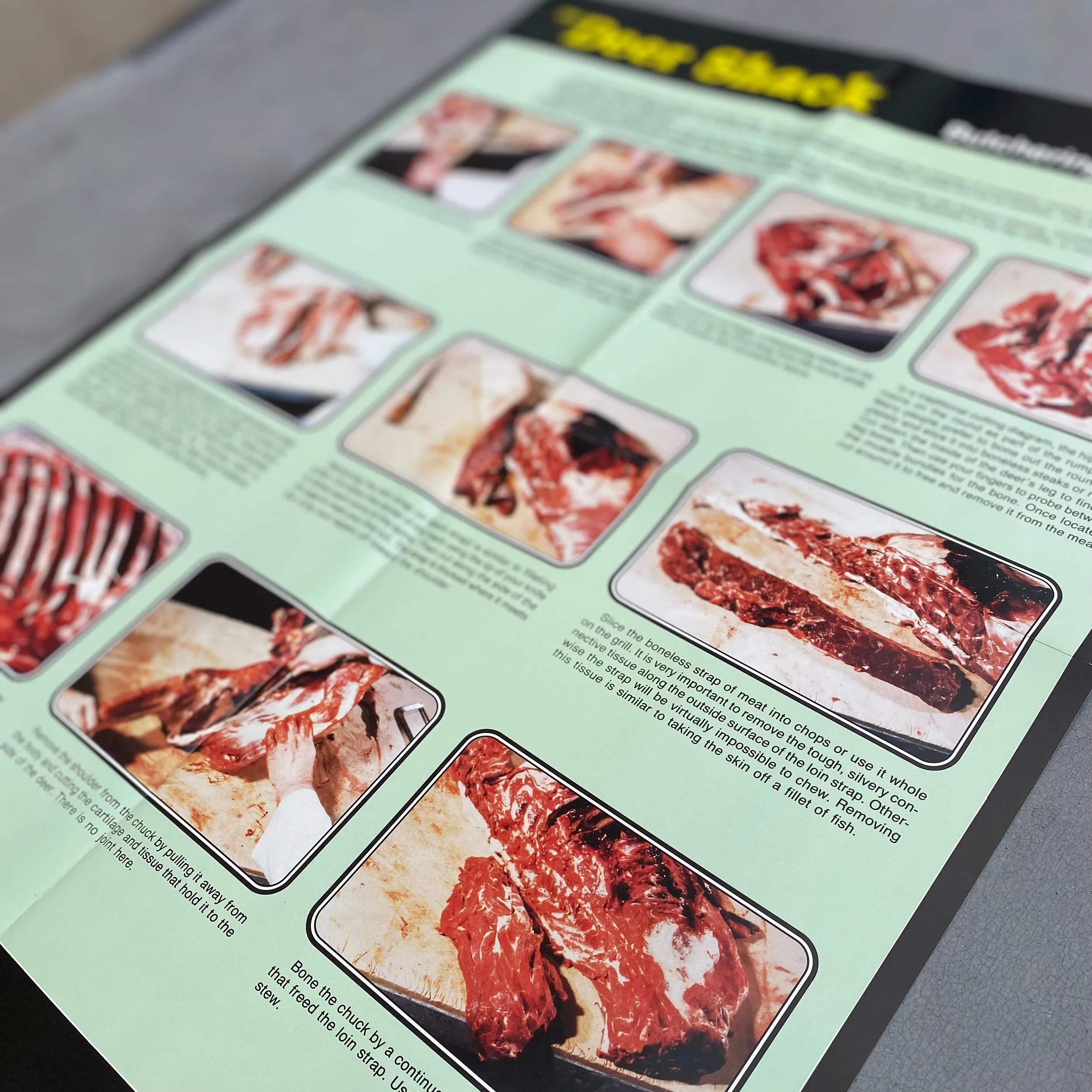 Deer Butchering Guide Poster