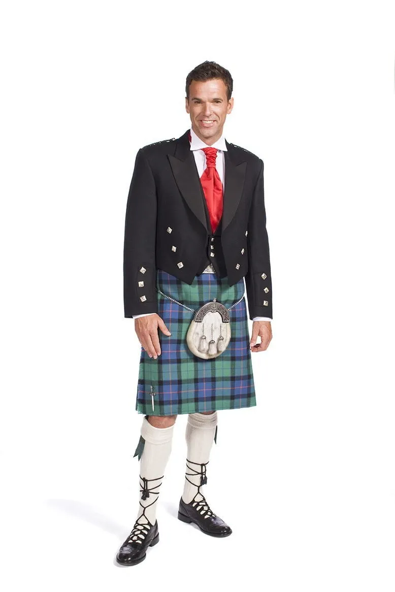 Deluxe Prince Charlie Package- 8 Yard Lochcarron Mediumweight Kilt - Made to Order