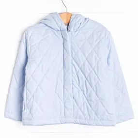 Doorbuster: Quilted Hooded Coat, Blue