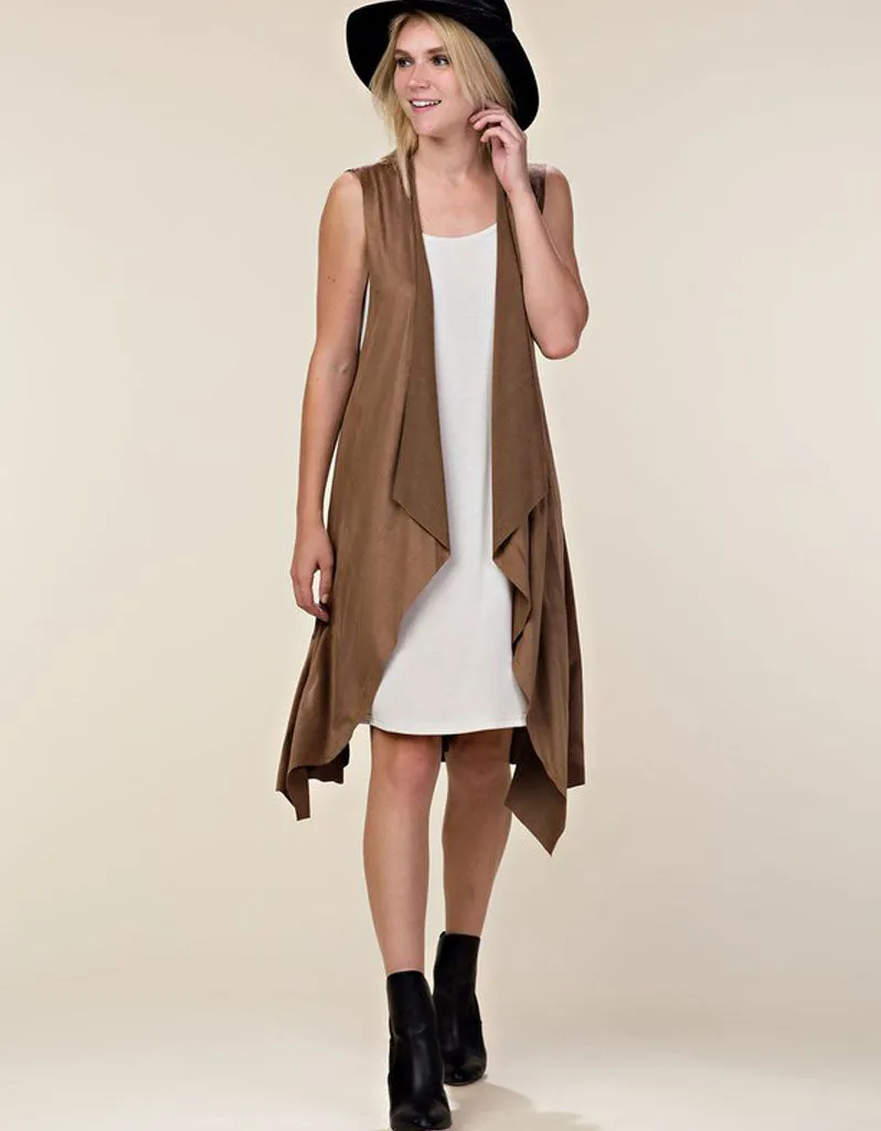 Down to Business Trench Vest in Mocha