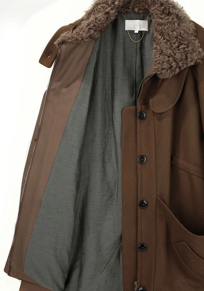 Draped Wool Coat