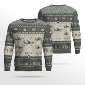 EA-3B EA3B_Aircraft Ugly Sweater, Ugly Sweater Christmas Shirt for Men Dad Veteran