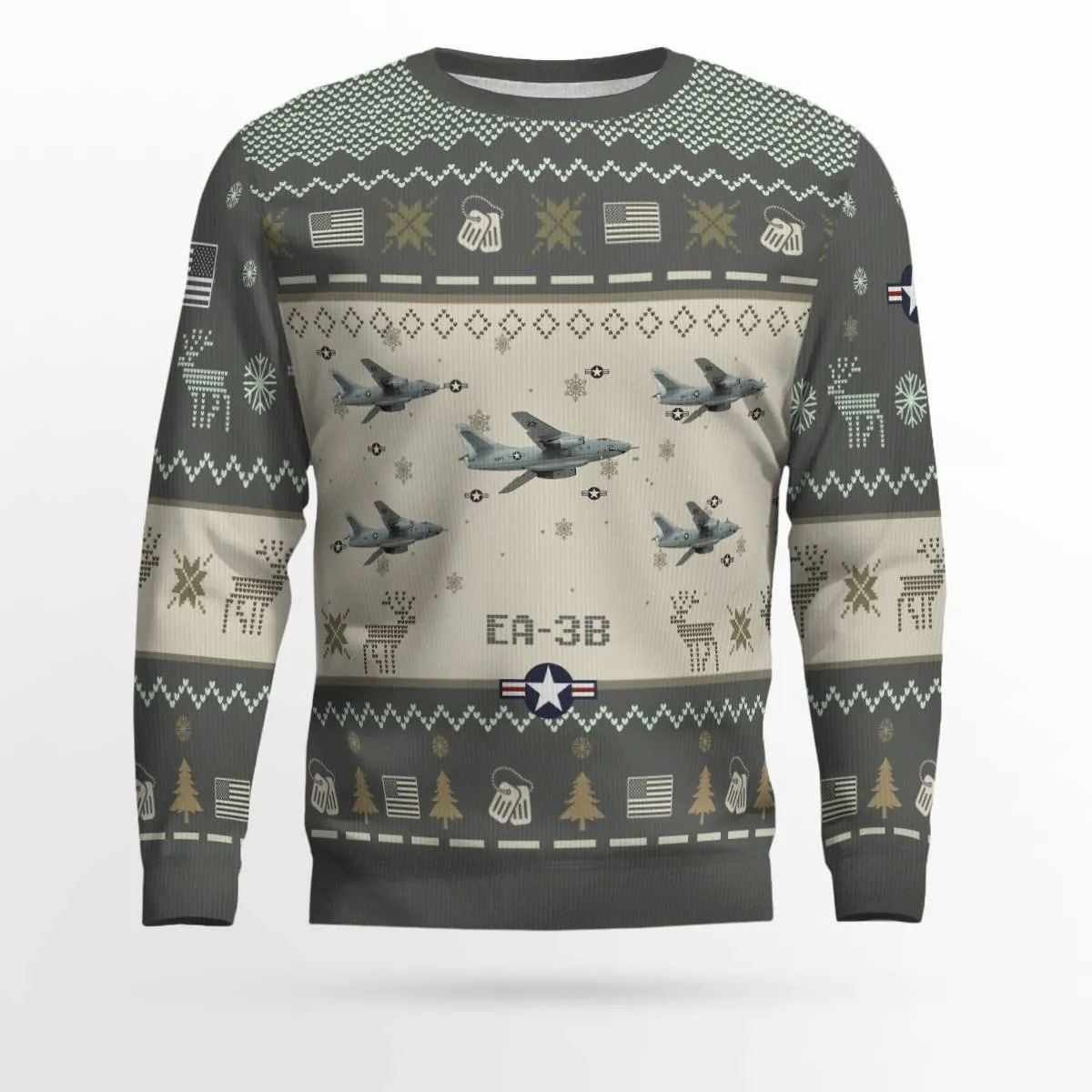 EA-3B EA3B_Aircraft Ugly Sweater, Ugly Sweater Christmas Shirt for Men Dad Veteran