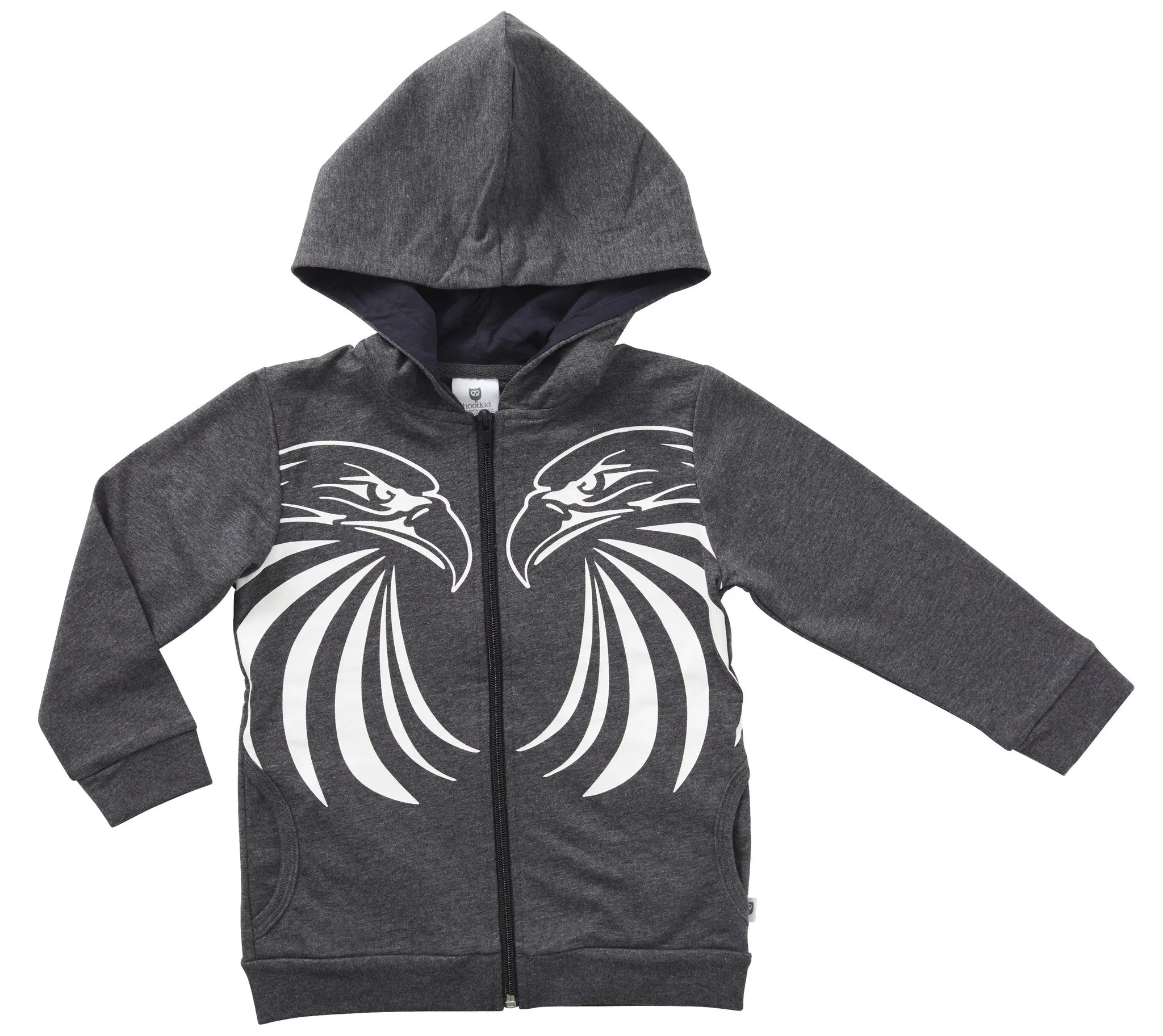 Eagle Pride Zip Thru Hoodie by Hootkid (3-12)