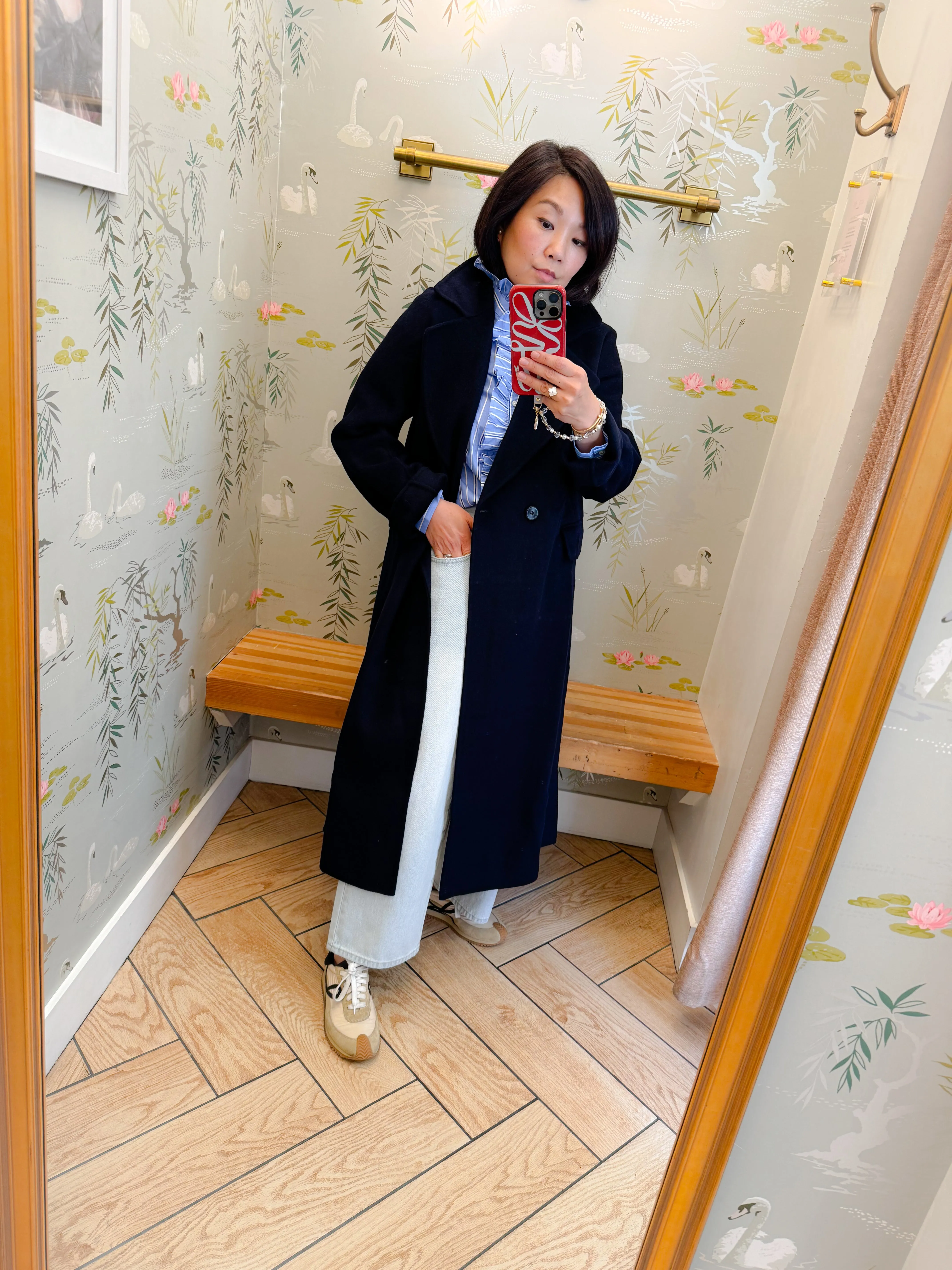 Elena Navy Wool Coat