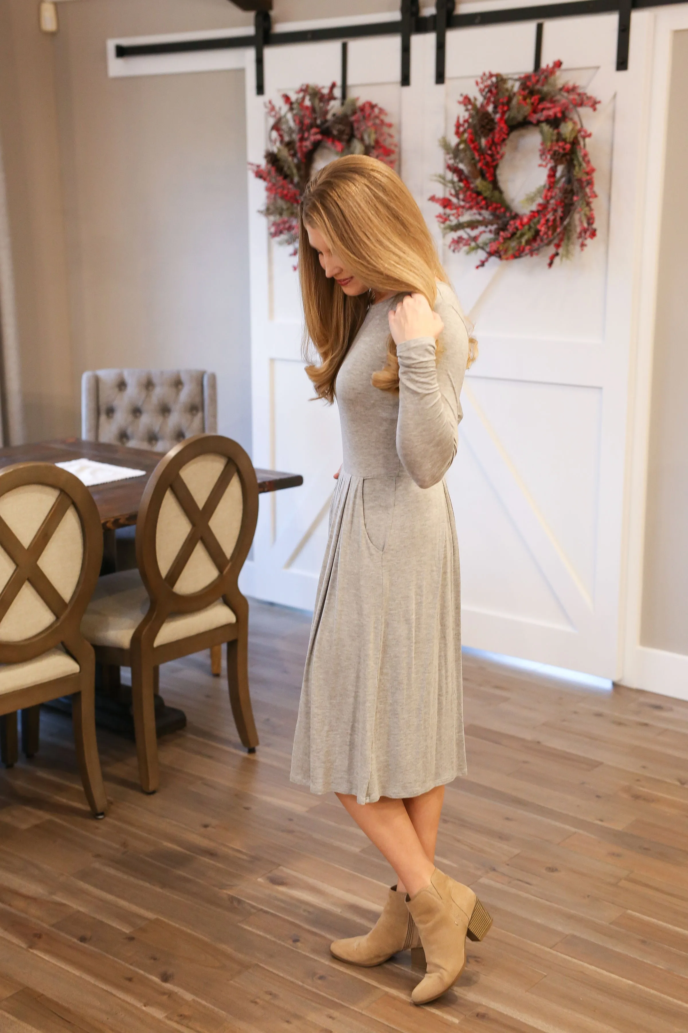 Endless Options Layering Dress In Grey