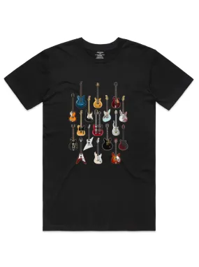 Famous Guitars Men's T-Shirt in Black