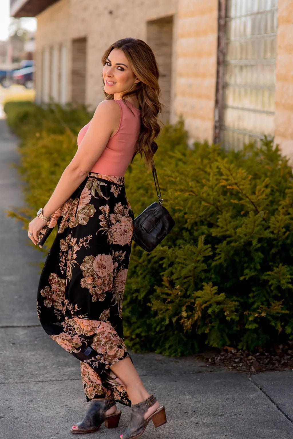 Fancy Floral Bottom Tank Maxi