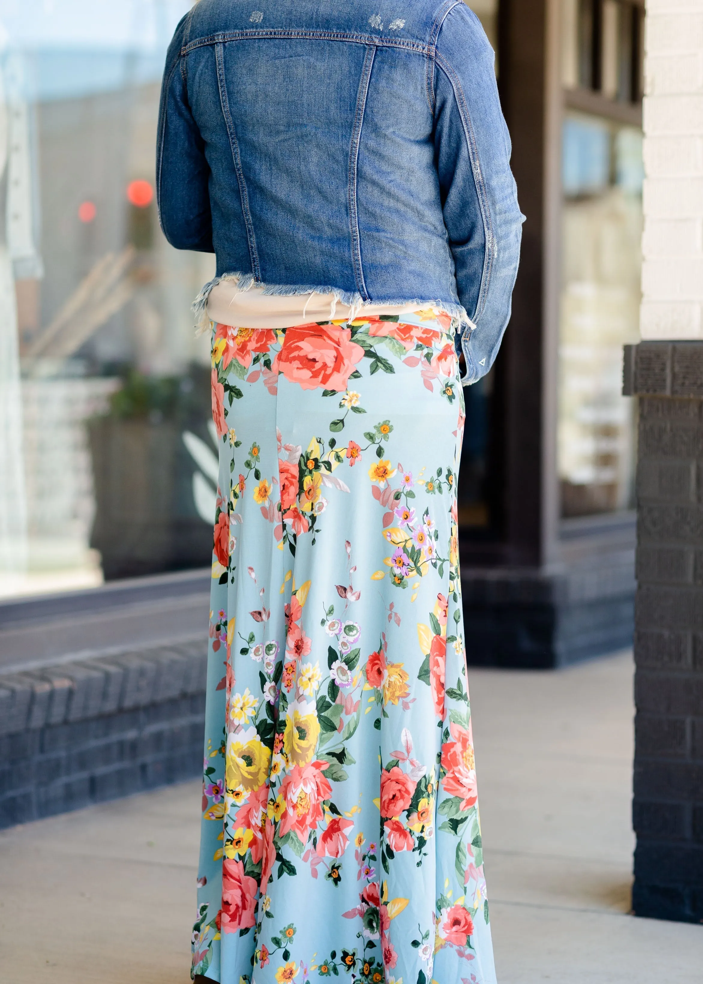 Floral Print Maxi Skirt