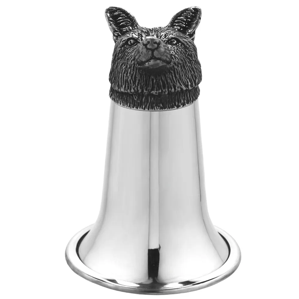 Fox Head Pewter Stirrup Cup