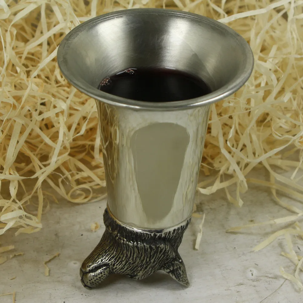 Fox Head Pewter Stirrup Cup