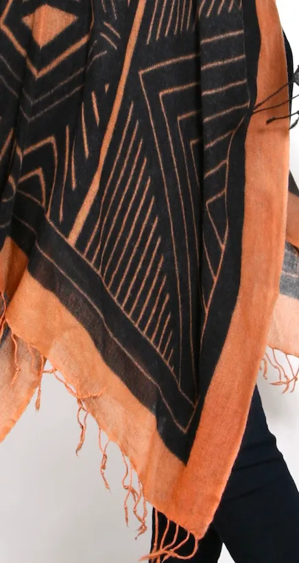 GEO AFRICANA - WOOL PONCHO