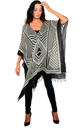 GEO AFRICANA - WOOL PONCHO