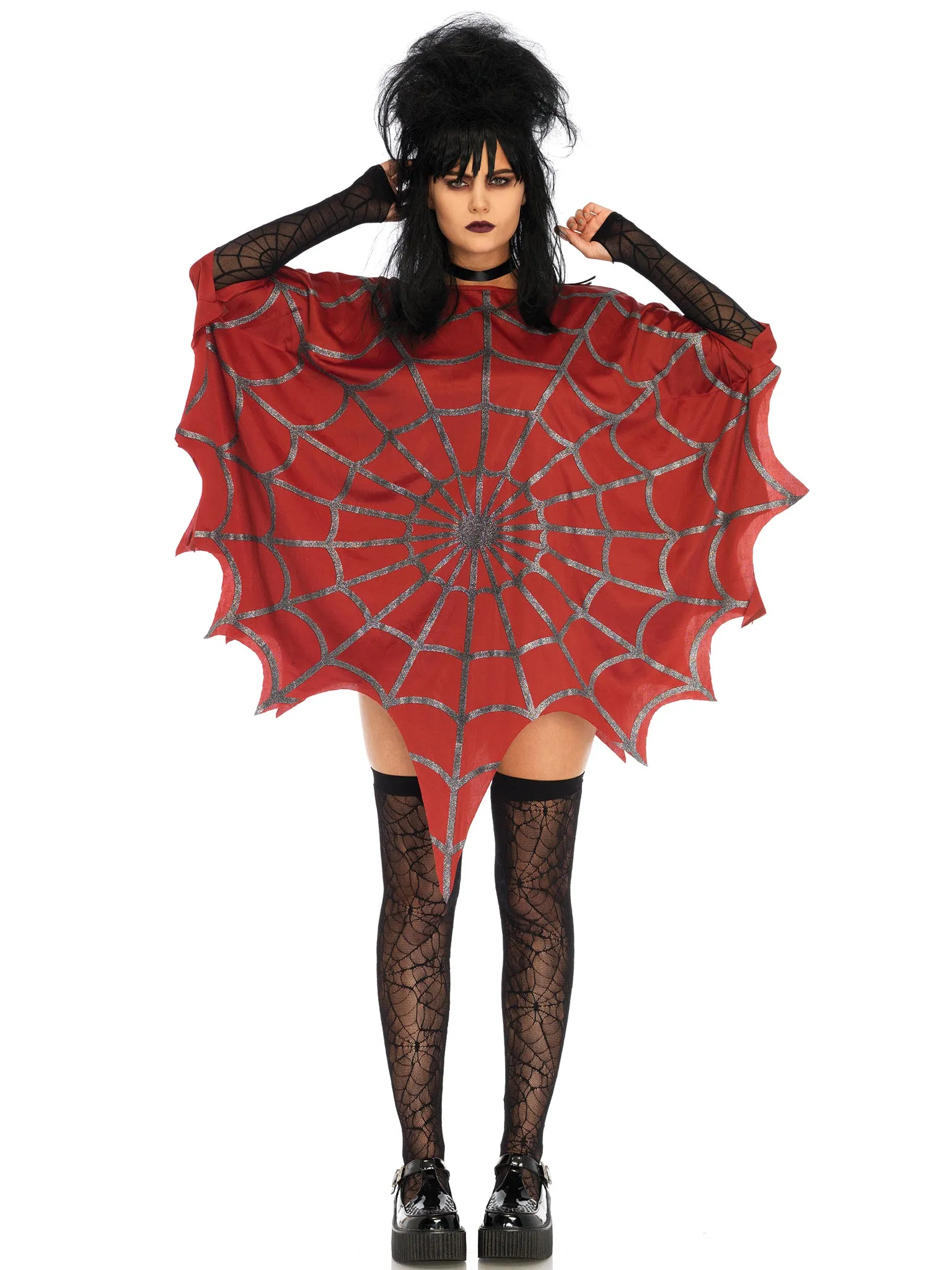 Glitter Web Poncho