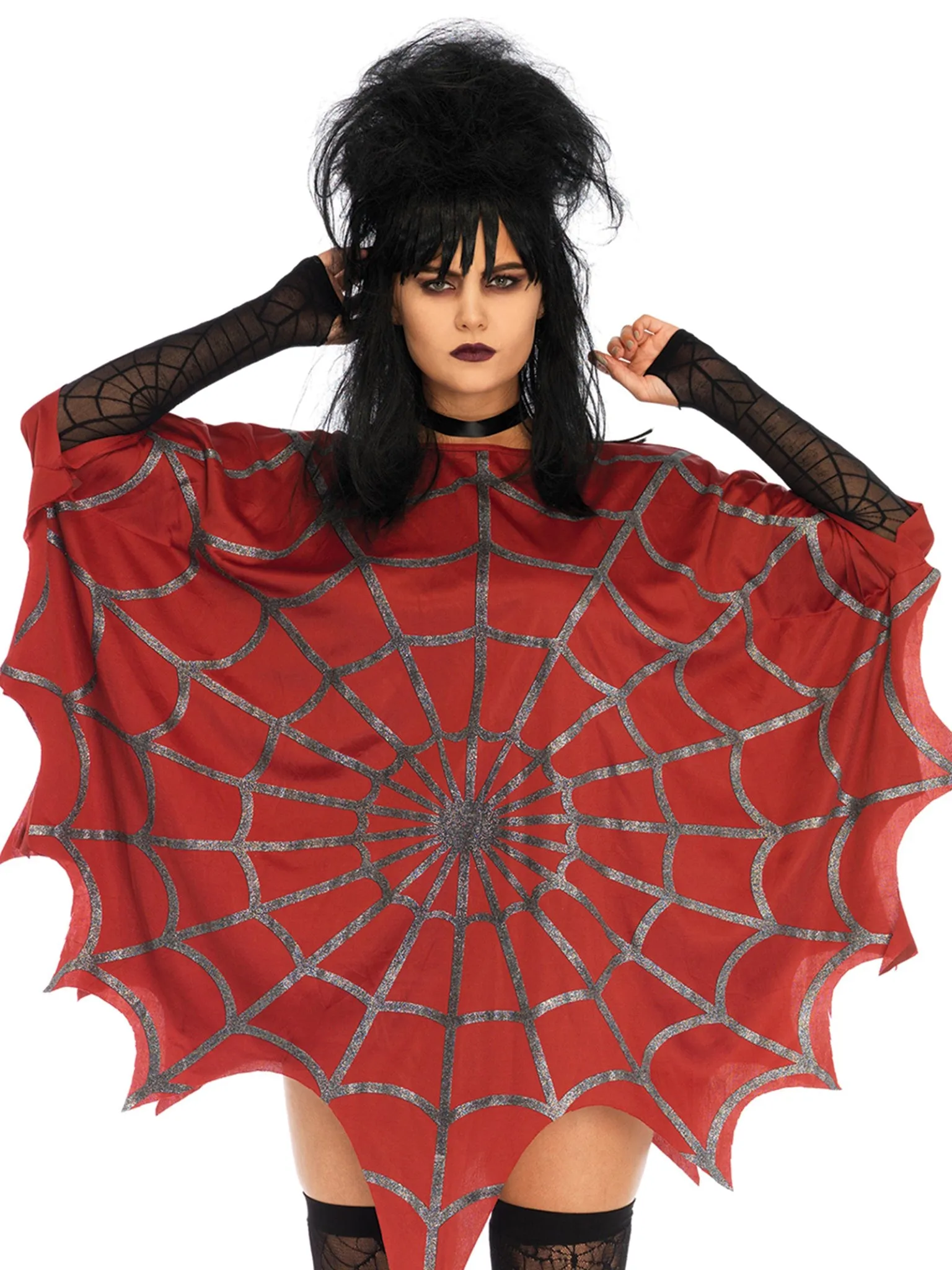 Glitter Web Poncho