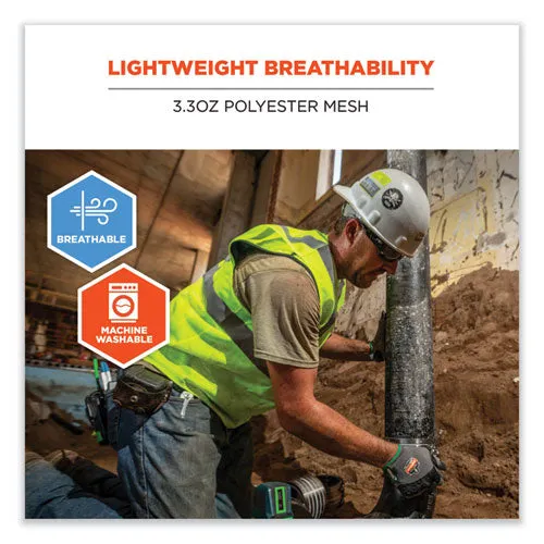 Glowear 8210hl Class 2 Economy Mesh Hook And Loop Vest, Polyester, Small/medium, Orange, Ships In 1-3 Business Days