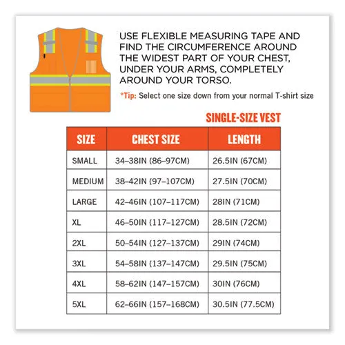 Glowear 8246z-s Single Size Class 2 Two-tone Mesh Vest, Polyester, 2x-large, Orange, Ships In 1-3 Business Days