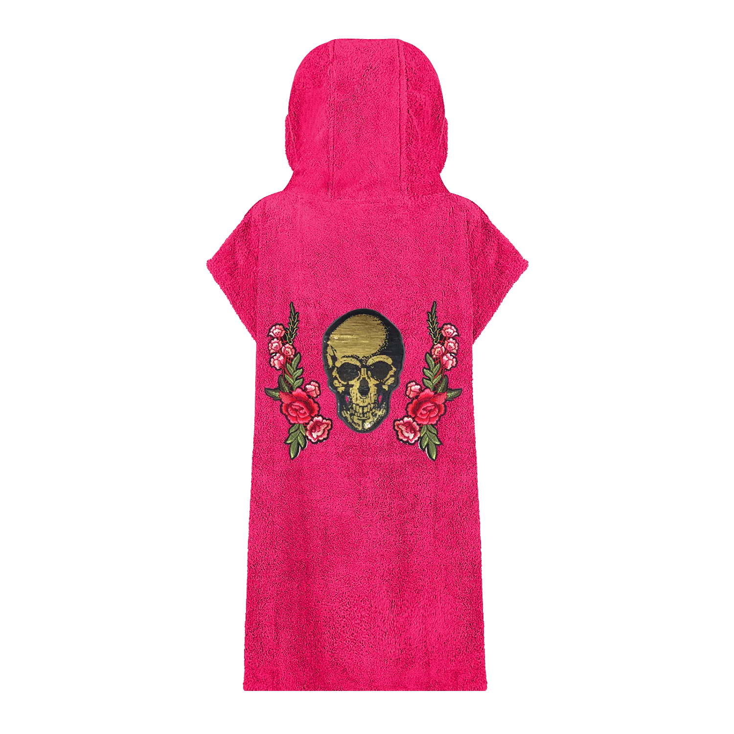 Gold Sequin Skull and Roses Beach Robe