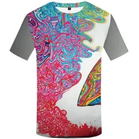 Graffiti T shirts Men Art T-shirts 3d Colorful Tshirts Casual Harajuku Tshirts Novelty Abstract Shirt Print Short Sleeve