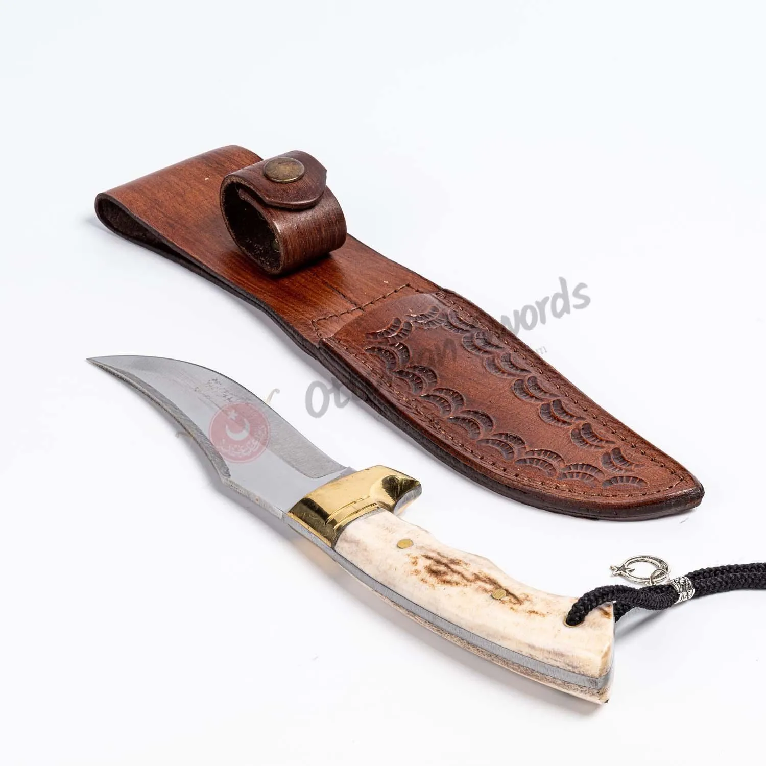 Handmade Horn Handle Small Bowie Knife