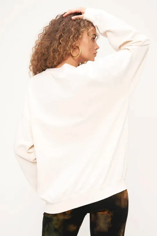 HEART OF GOLD EMBROIDERED OVERSIZED SWEATSHIRT