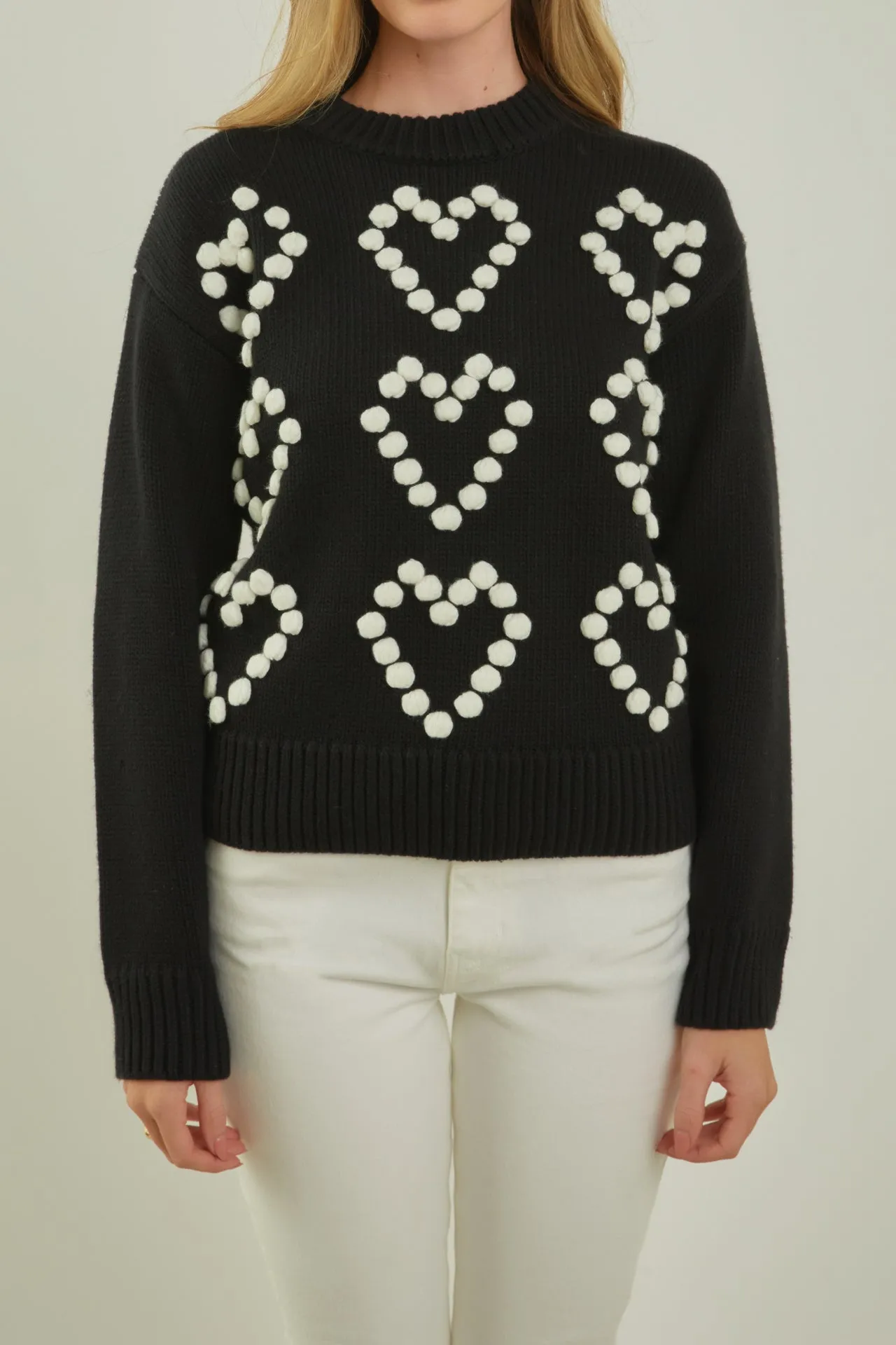 Heart Pom Sweater