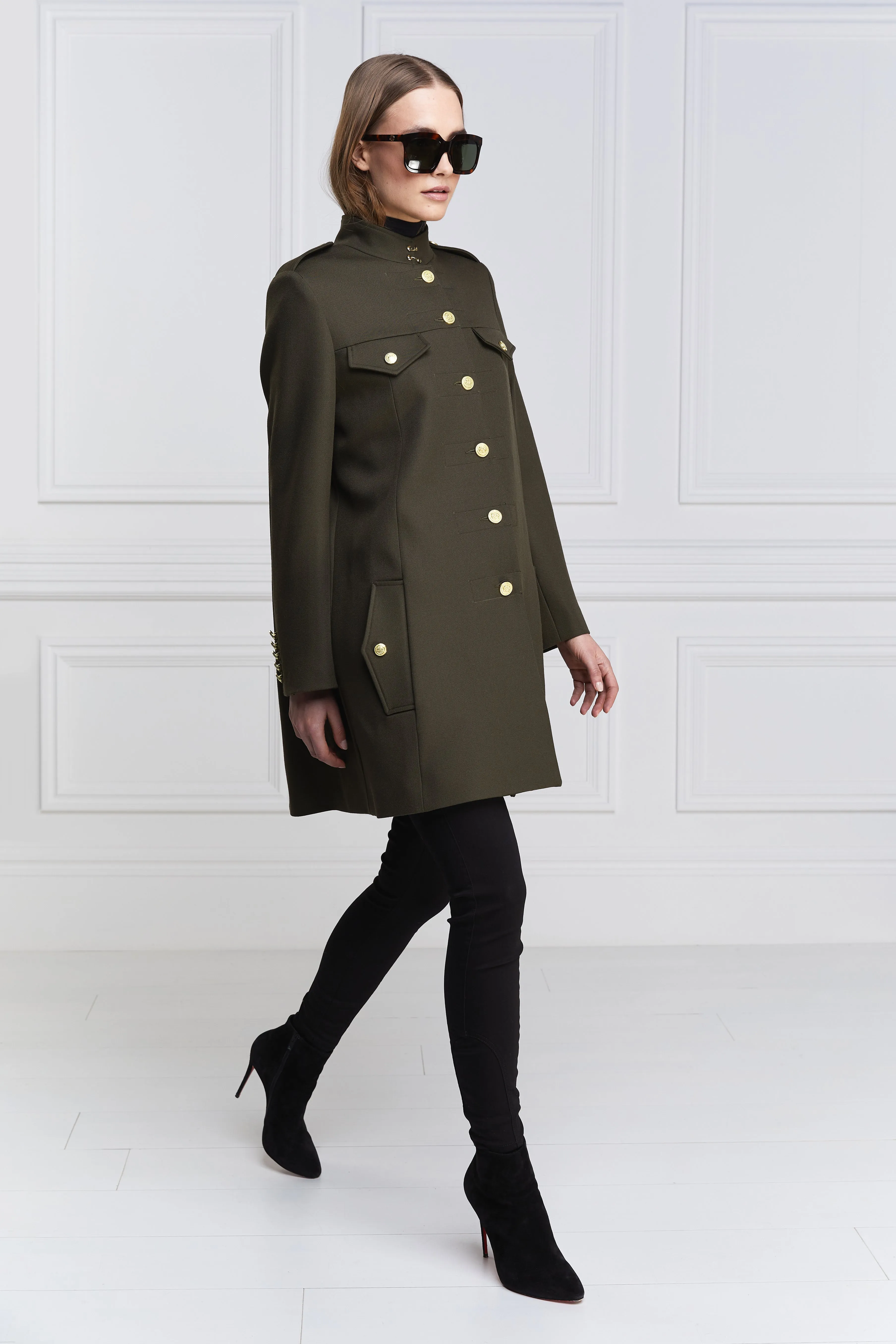 Highbury Cape Coat (Khaki Barathea)