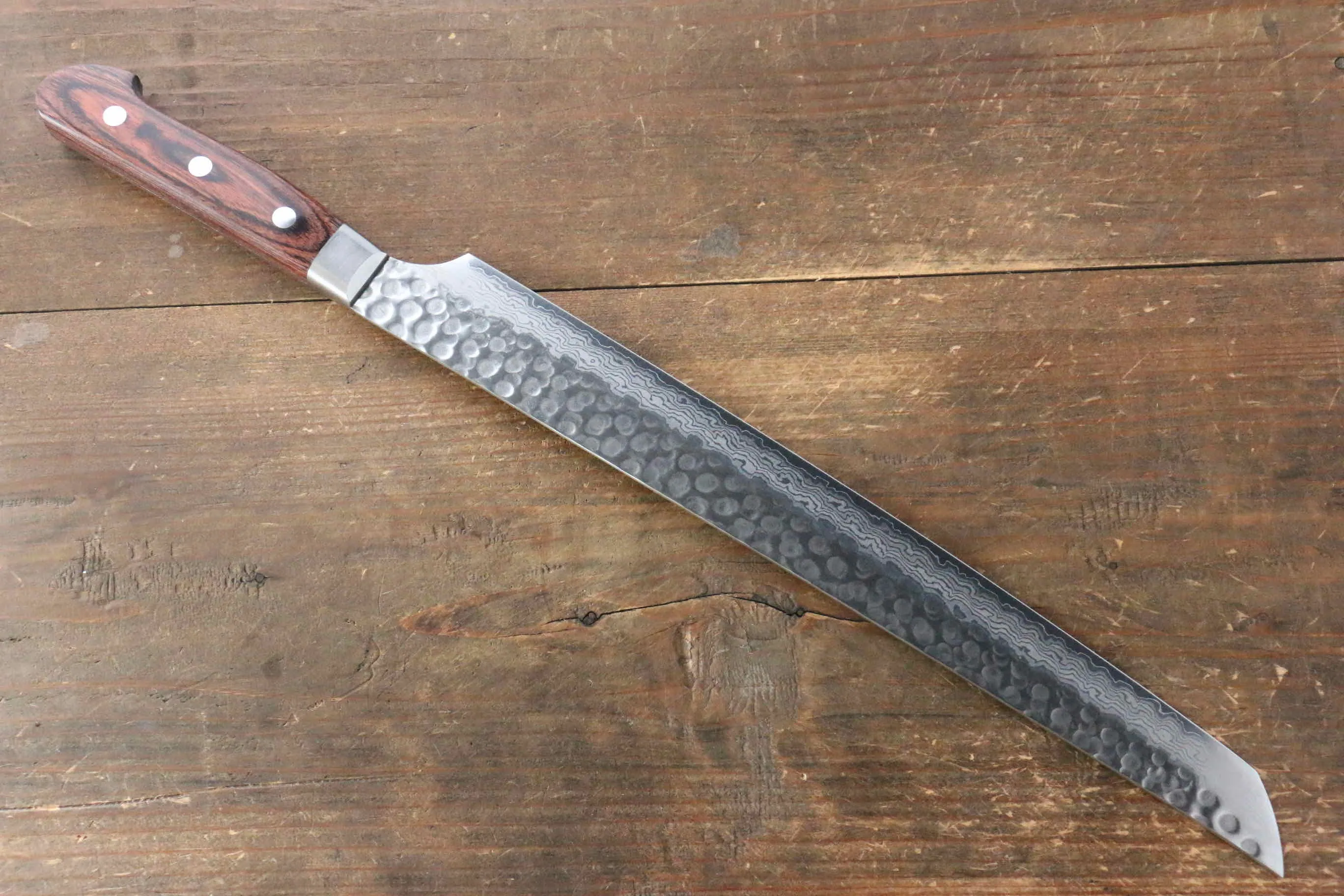 Jikko VG10 17 Layer Sakimaru Yanagiba  300mm Mahogany Handle