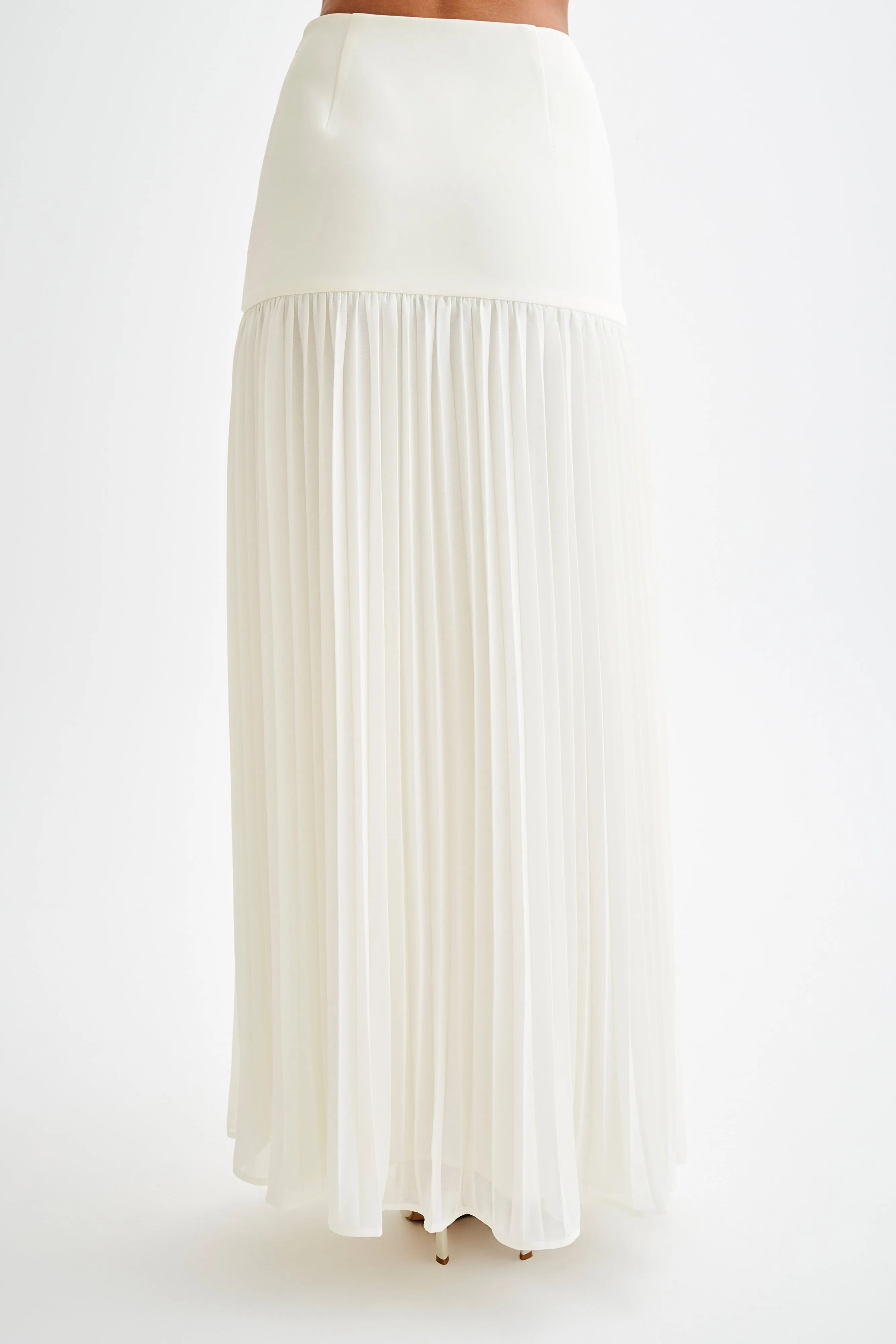 Jillian Pleated Maxi Skirt - Ivory