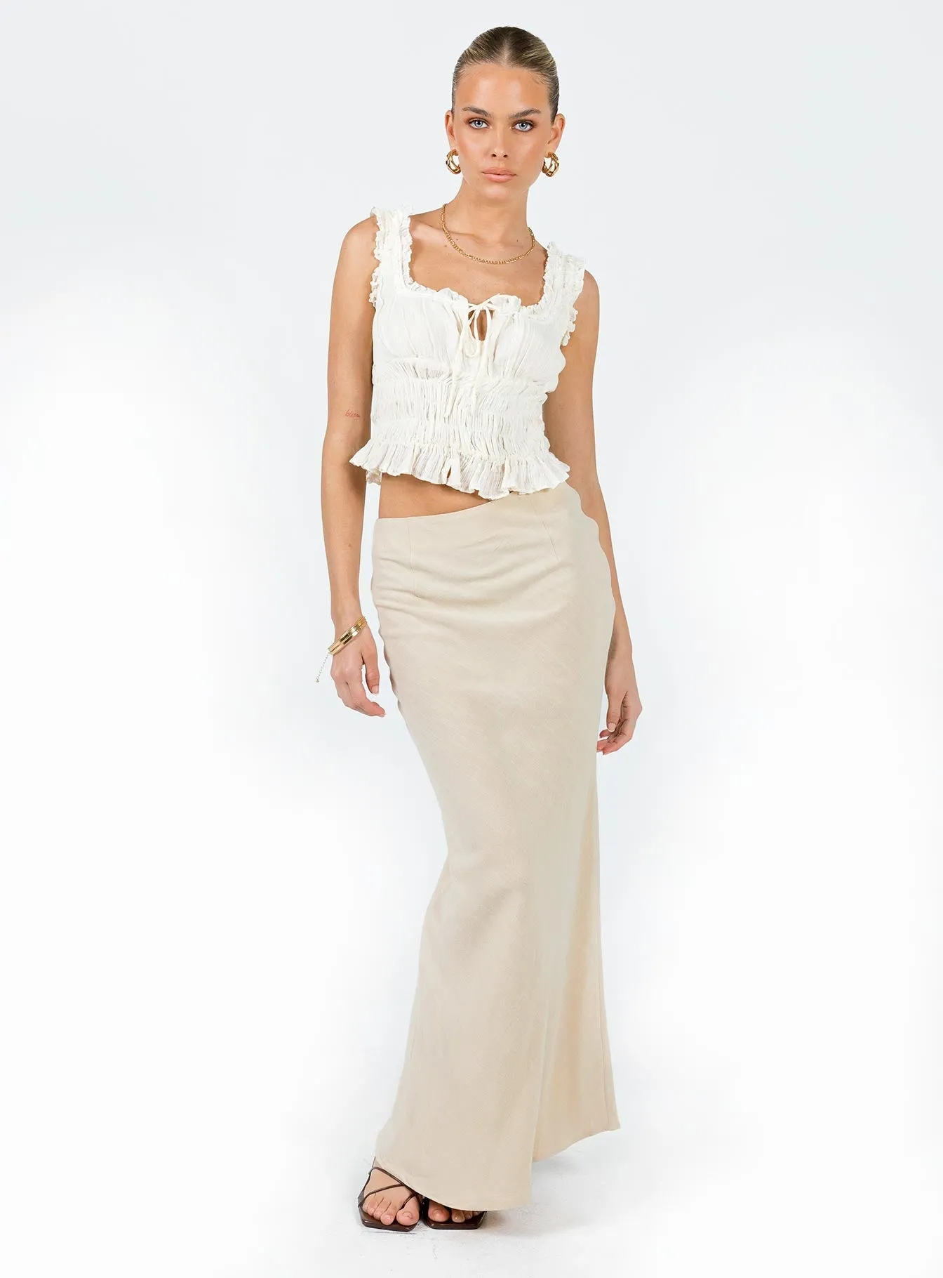 Jodie Maxi Skirt Oatmeal