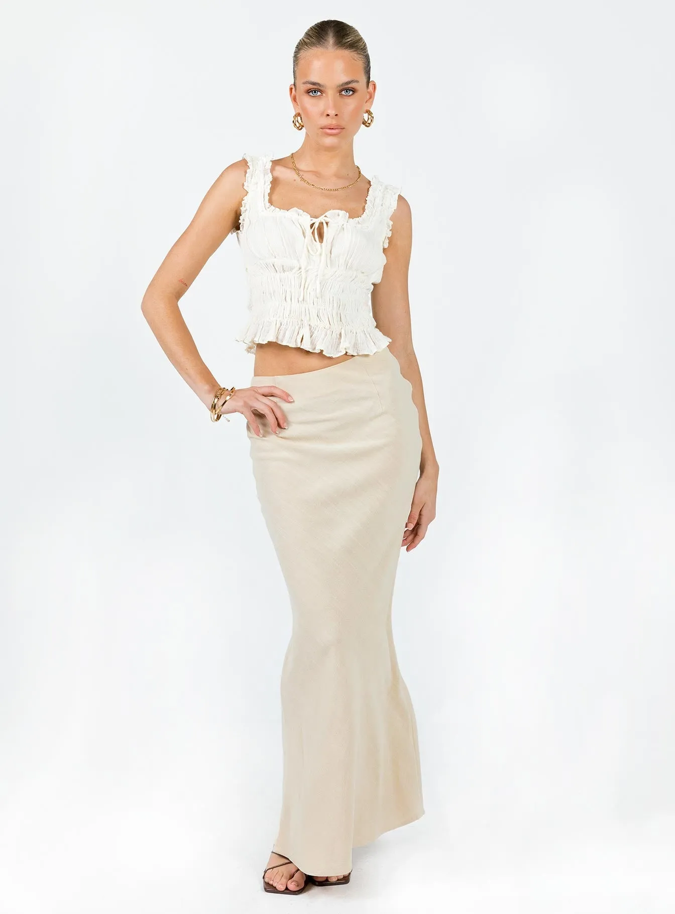 Jodie Maxi Skirt Oatmeal