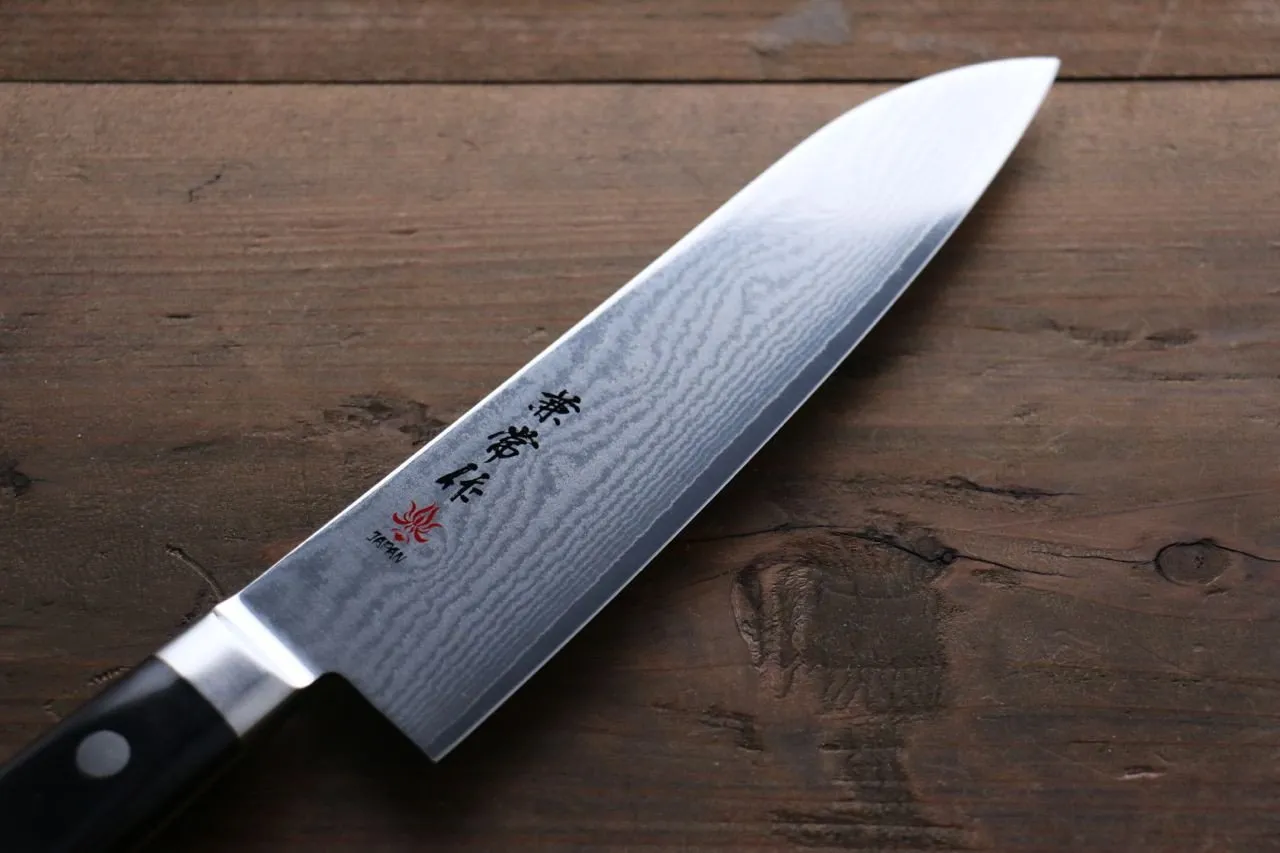 Kanetsune VG10 33 Layer Damascus Santoku  180mm Pakka wood Handle