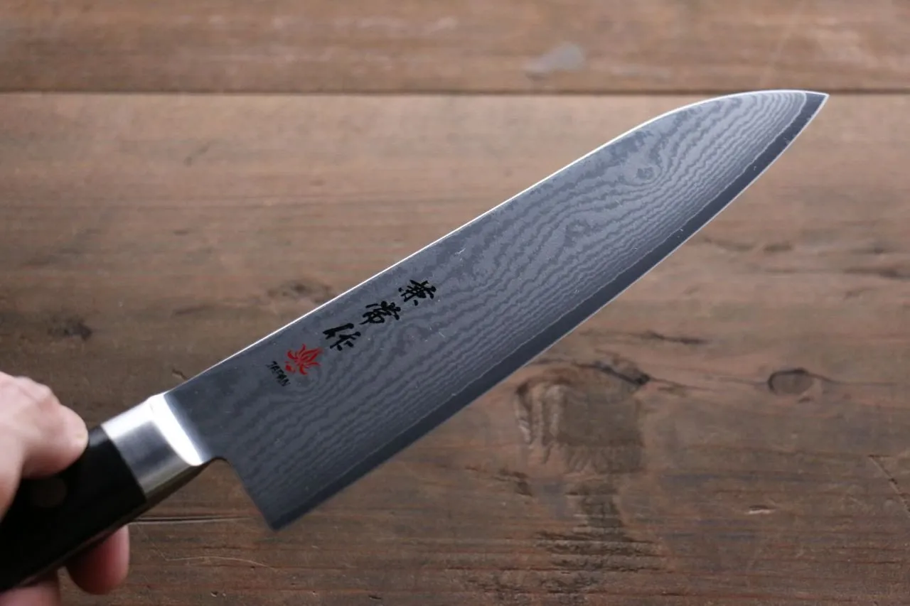 Kanetsune VG10 33 Layer Damascus Santoku  180mm Pakka wood Handle