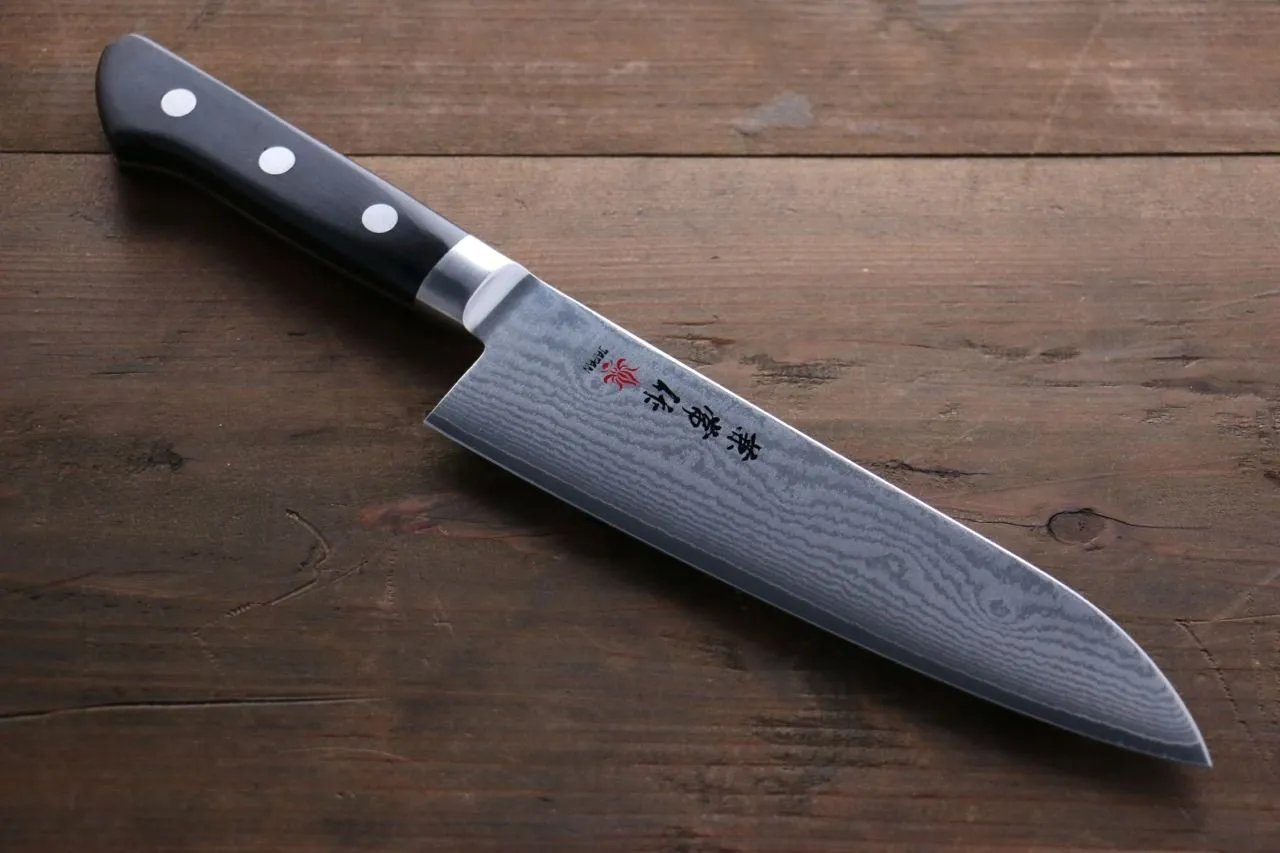 Kanetsune VG10 33 Layer Damascus Santoku  180mm Pakka wood Handle